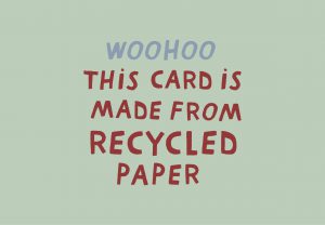 recycled postcard