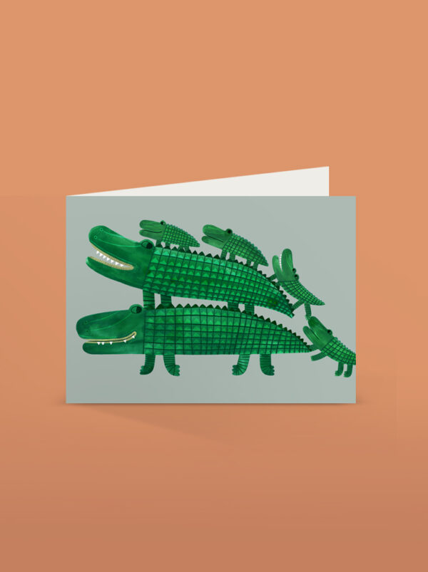 Crocodile Family Card