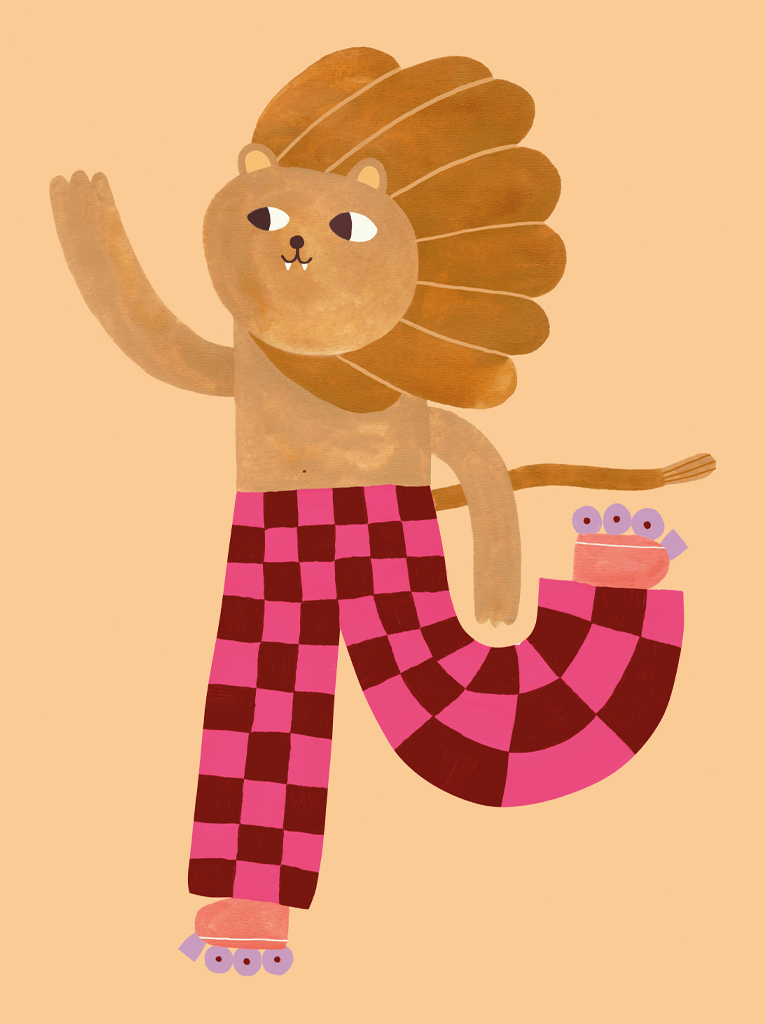 Skating Lion Sweet poster